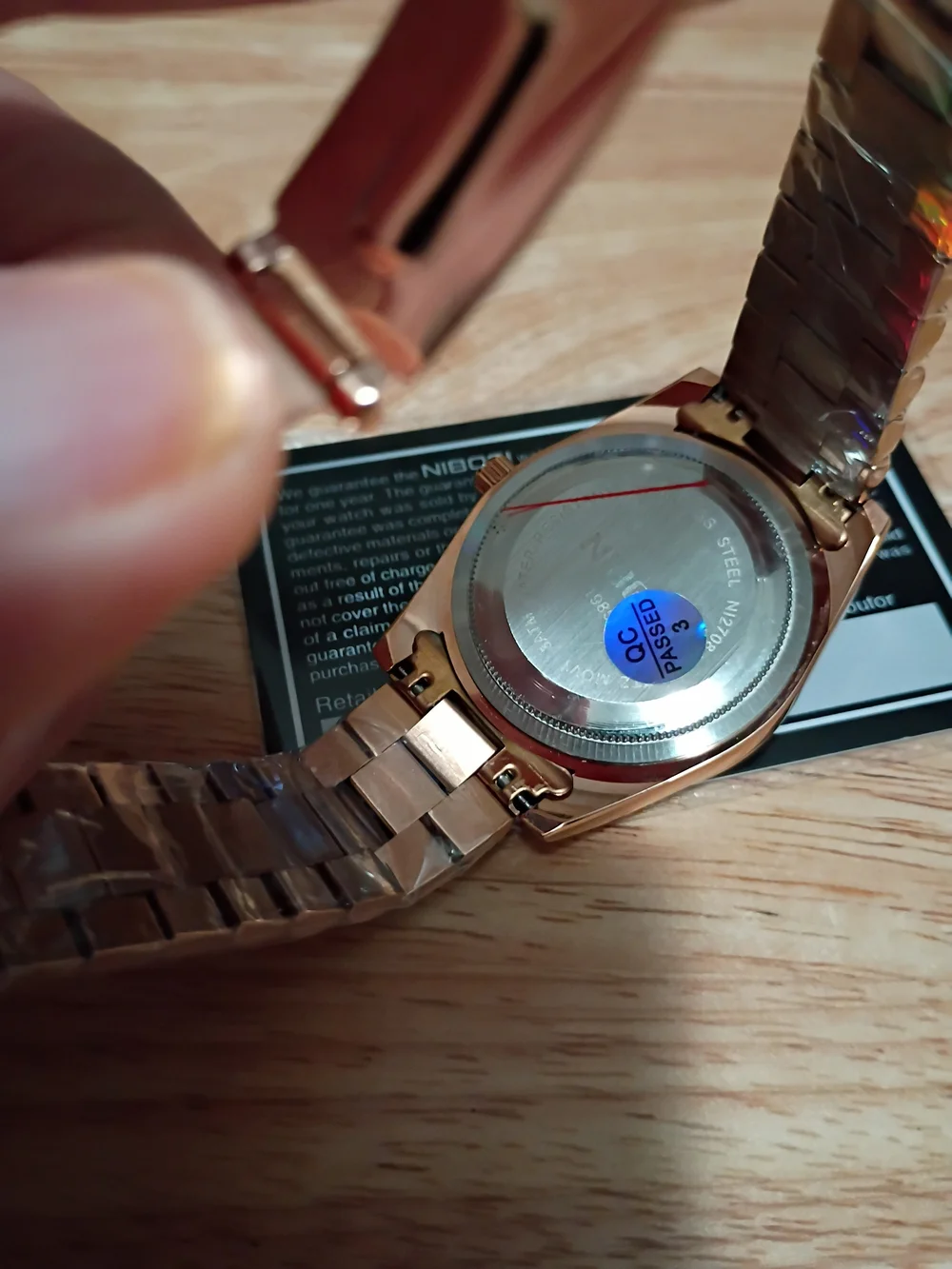 Men’s Rose Gold Watch with Green Dial